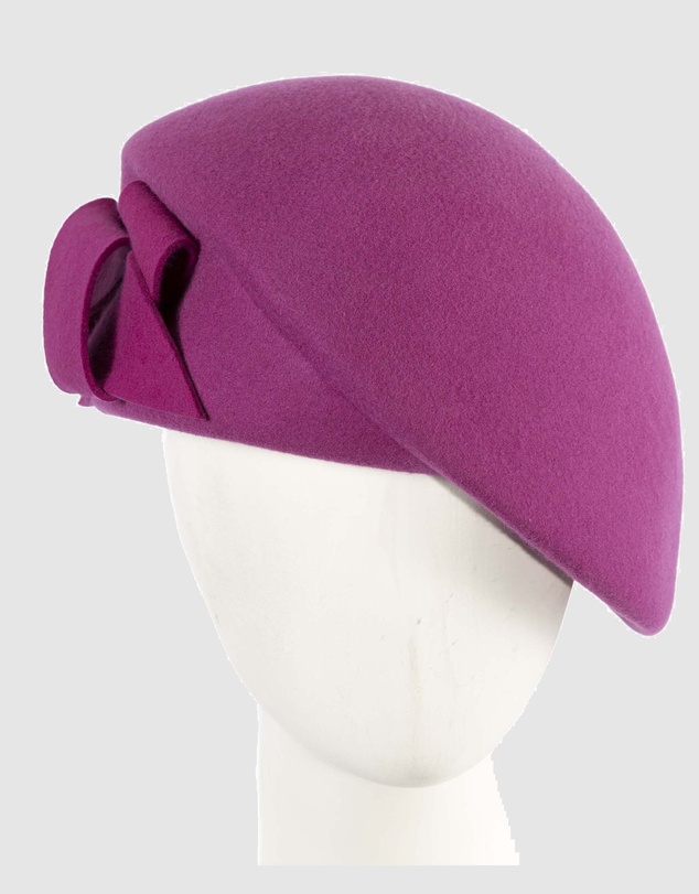 Max Alexander - Winter Fuchsia Felt Beret Hat