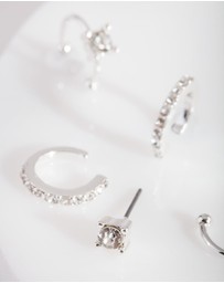 Lovisa - Silver Classic Diamante Ear Stack