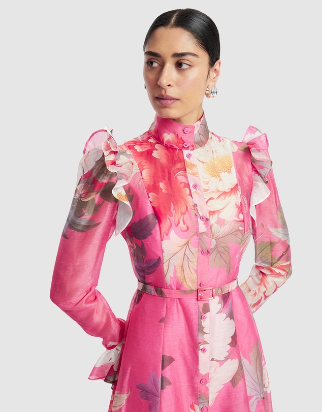 LEO LIN - Katrina Butterfly Sleeve Midi Dress