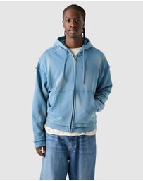 GUESS Originals - GUESS Originals Triangle Logo Zip-Up Hoodie