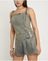 Insight - Autry Denim Pleat Mini Dress