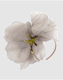 Fillies Collection - Large Grey Flower Fascinator Headband