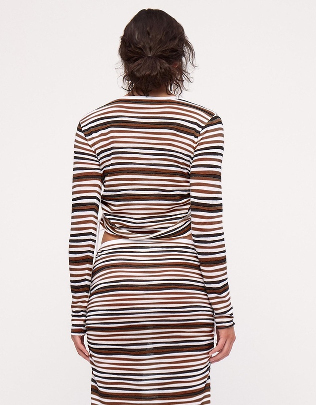 Zulu & Zephyr - Gathered Long Sleeve Knit Top