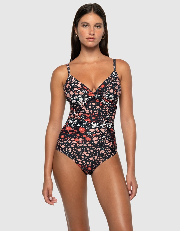 Nip Tuck Swim - Fleur Fiesta Kate Multifit Ruched Front One Piece