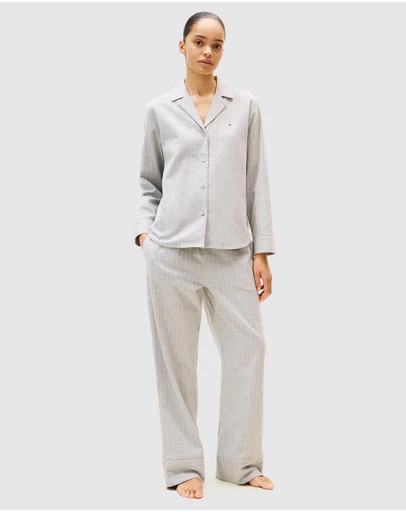 Tommy Hilfiger - Essential Herringbone Stripe Flannel Pyjama Set