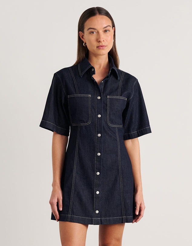 Jag - Loe Short Sleeve Denim Dress