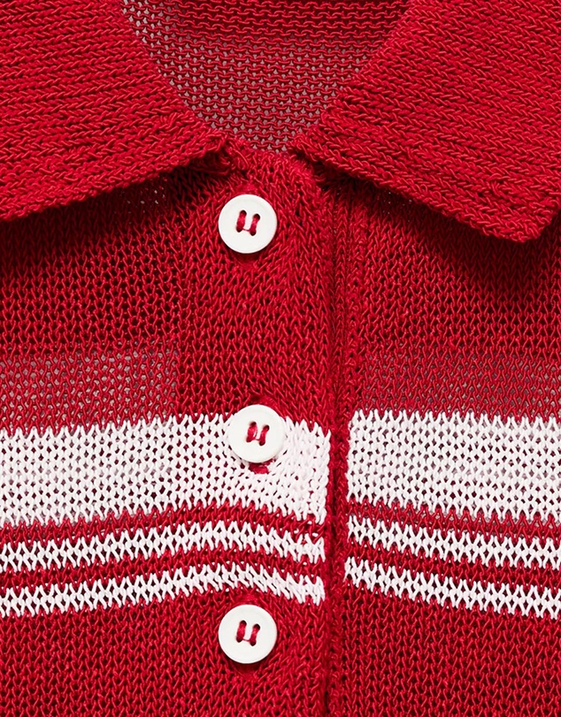 M.N.G - Short-Sleeved Polo-Neck Sweater