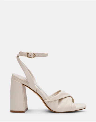 Steve Madden - Mandy White Leather Heels