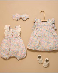 Purebaby - Floral Romper -Kids-Babies
