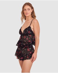 Bras N Things - Elain Cami - Print Floral/Black