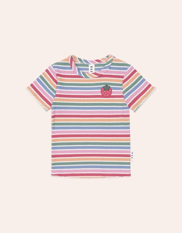 Huxbaby - Tutti Frutti Stripe Rib Tee - Babies-Kids