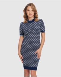 GUESS - Navy Logo Lise Knit Dress