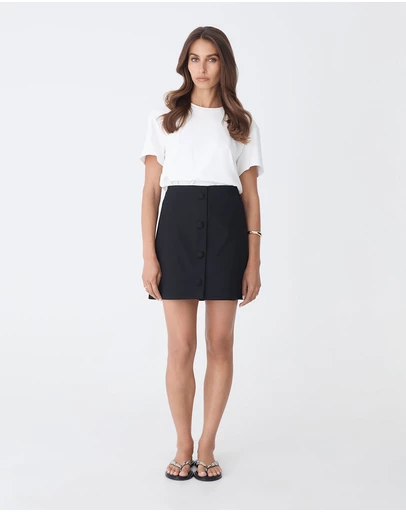 Forcast - Winnie A-line Button Skirt