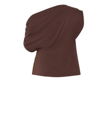 City Chic - Plus size Imani Off Shoulder Top - chocolate
