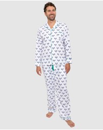Sant And Abel - Men's Tennis Navy Long PJ Set