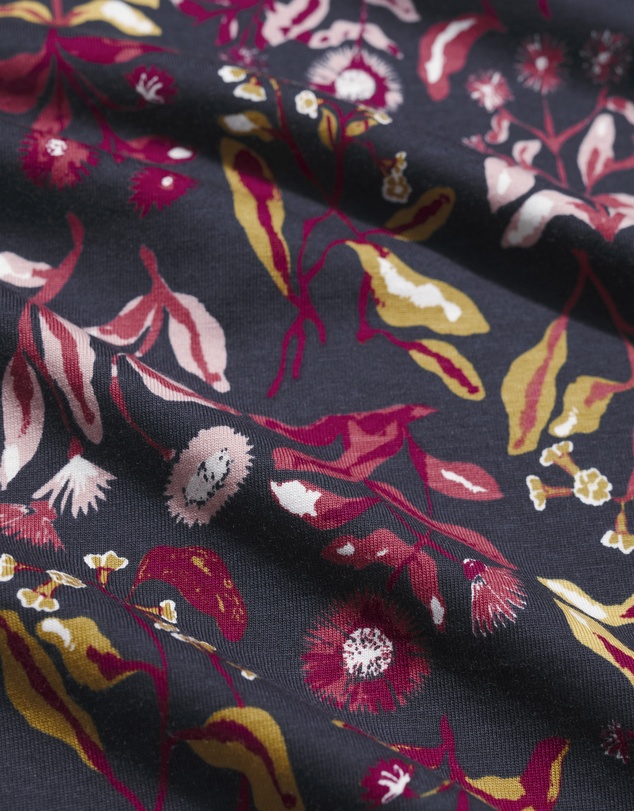 Seasalt - Seasalt Cornwall Navy Poisson Printed T-Shirt Jersey