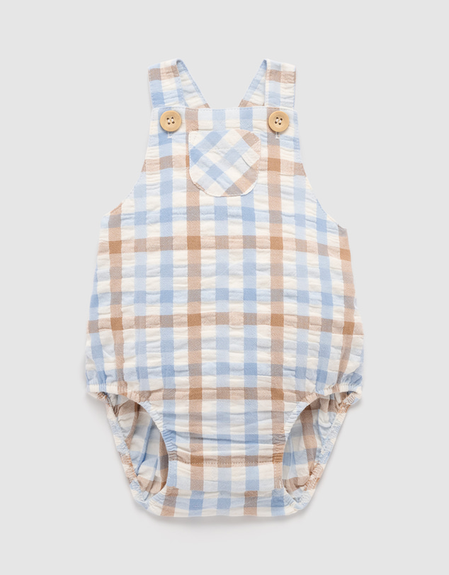 Purebaby - Check Overall-Kids-Babies