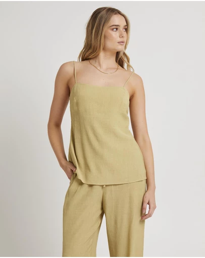 Subtitled - Indra Crinkle Tie Back Top