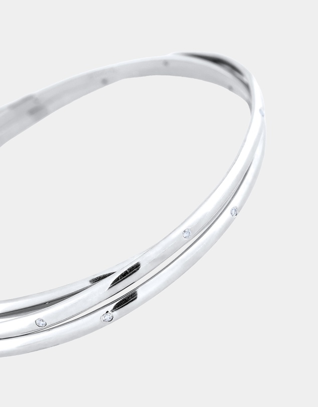 Elli Jewelry - Bangle Trio Zirconia 925 Sterling Silver