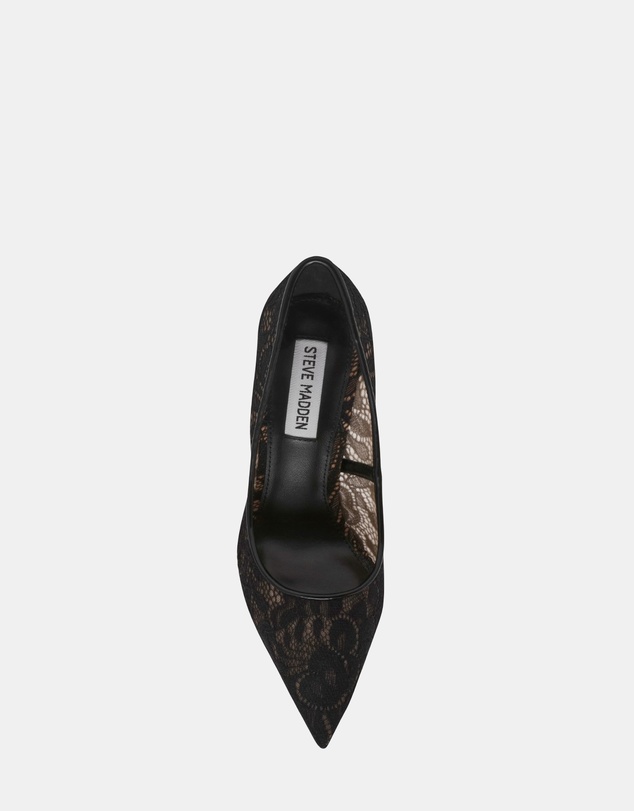 Steve Madden - Thrive-LM Black Lace Heels