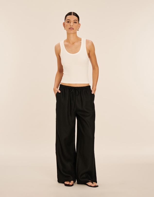 AERE - Cleo Linen Relaxed Pants