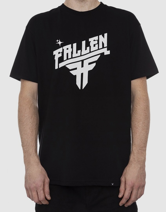 Fallen Footwear - Fallen Footwear Men Hi Volt 100 % Cotton Tees Regular Fit Black
