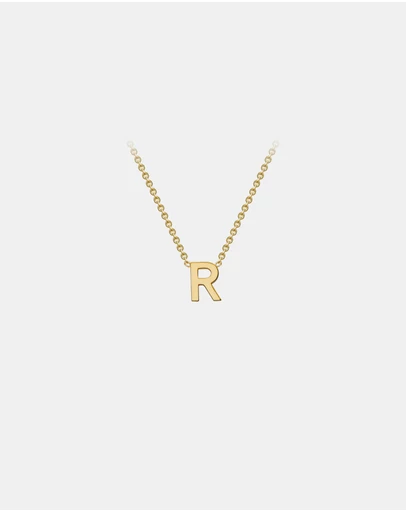 Zoe Olivia - 9K Gold Initial R Necklace