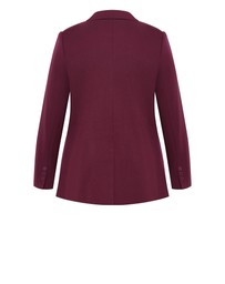 City Chic - Plus size Halle Blazer - dark cherry