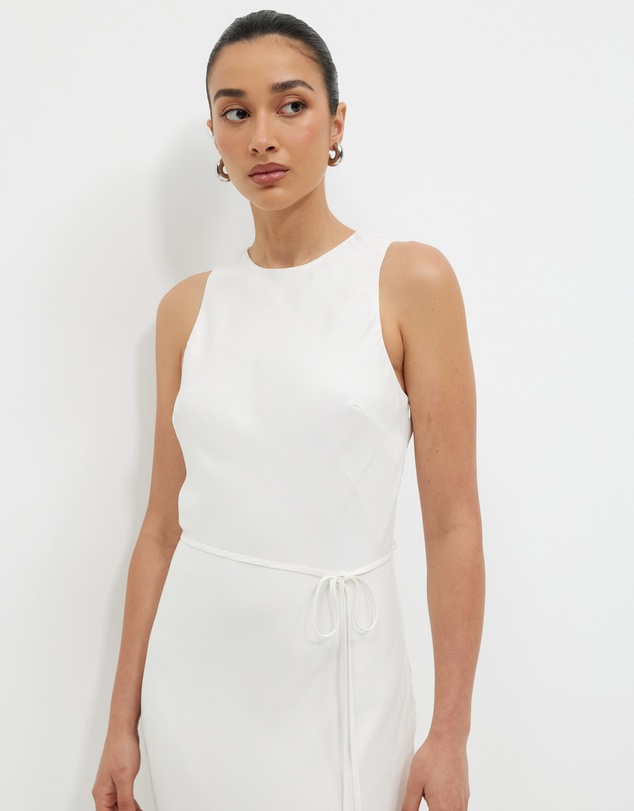 Calli - Cupro Crew Neck Dress