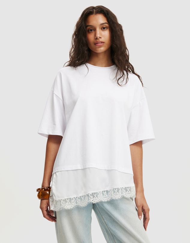 Cotton On - Satin Layered T-Shirt