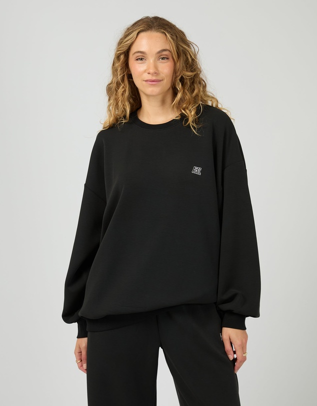 All About Eve - Luxe Active Box Crew Black