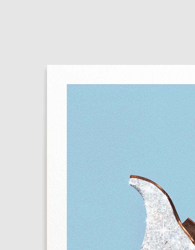 Olive et Oriel - These Boots Glitter Blue II by Vertigo Artography Art Print