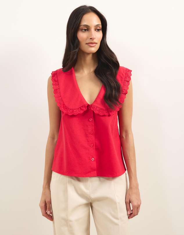 Atmos&Here - Sable Linen Blend Top