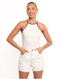 Petal & Pup - Jazzie Knit Tank - White Brown