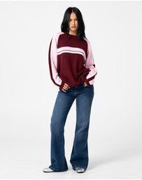 Rusty - White Lines Two Crew Neck Knit