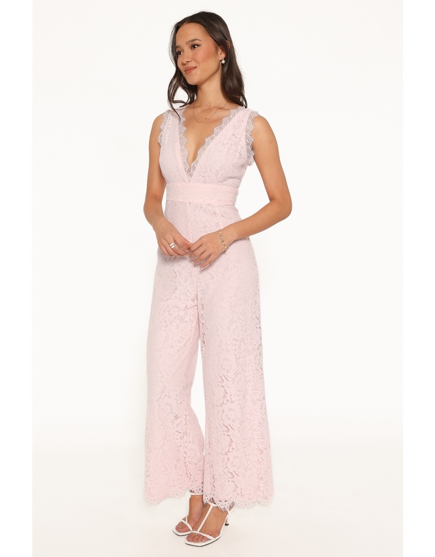 Petal & Pup - Eloise Lace Jumpsuit - Light Pink
