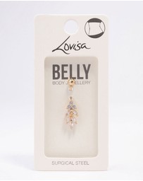 Lovisa - Gold Plated Surgical Steel Marquise Drop Belly Ring