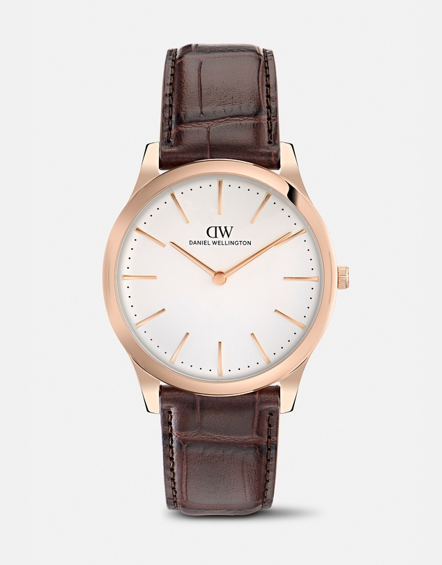 Daniel Wellington - Pathfinder 39mm Brown-Croc Frost-White