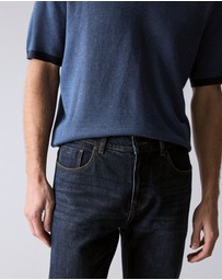 Trenery - Slim Mid Wash Jean in Ink Blue