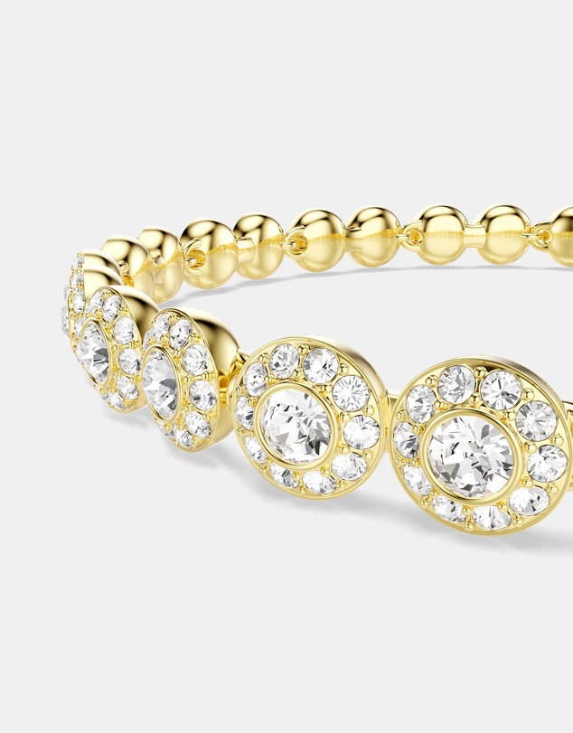 Swarovski - Una Angelic set, Round cut, White, 18K gold finish
