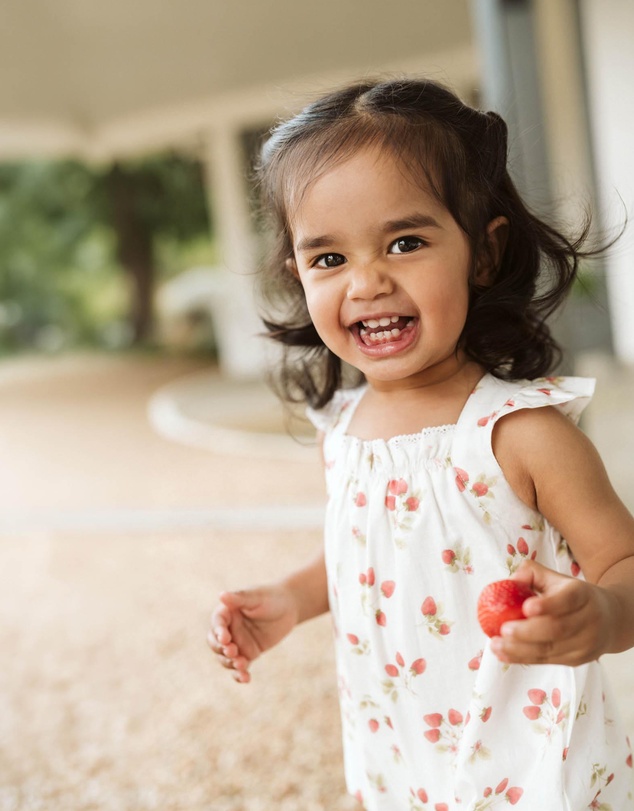 Bebe by Minihaha - Poppy Strawberry Print Romper