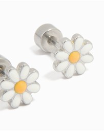 Lovisa - Kids Surgical Steel Daisy Flat Back Earrings