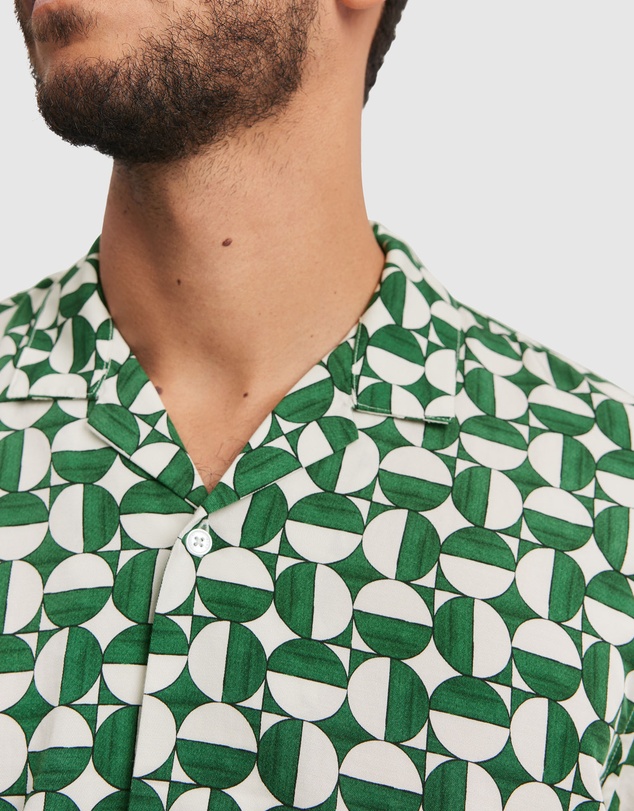 Country Road - Regular Fit Abstract Tencel Shirt