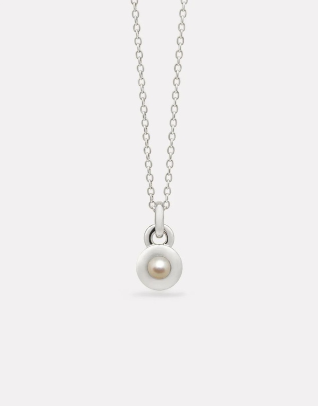 Najo - June Silver & Pearl Birthstone Necklace