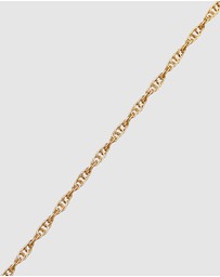 Kuzzoi - ICONIC EXCLUSIVE - Necklace Men Basic Link Chain Twisted in 925 Sterling Silver Gold Plated