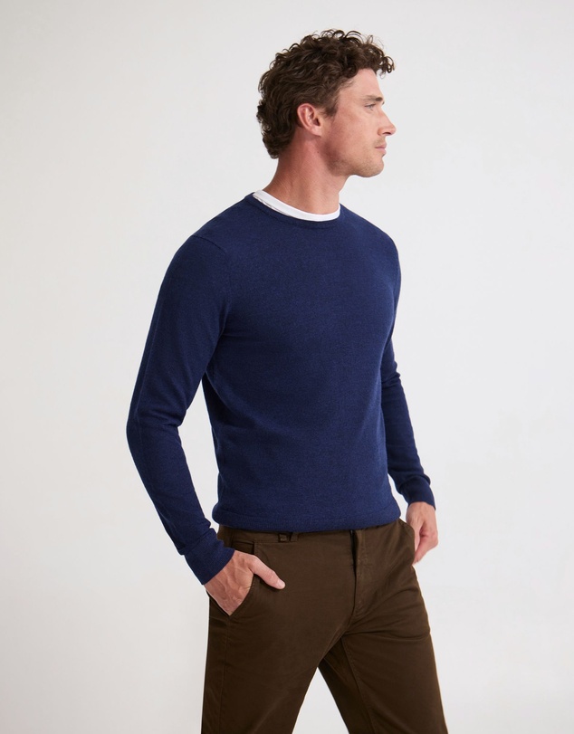Oxford - Crew Neck Pure Merino Wool Pullover