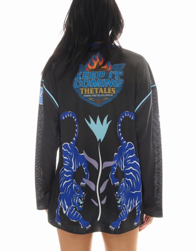 THE TALES - Crouching Tiger Long Sleeve Football Jersey