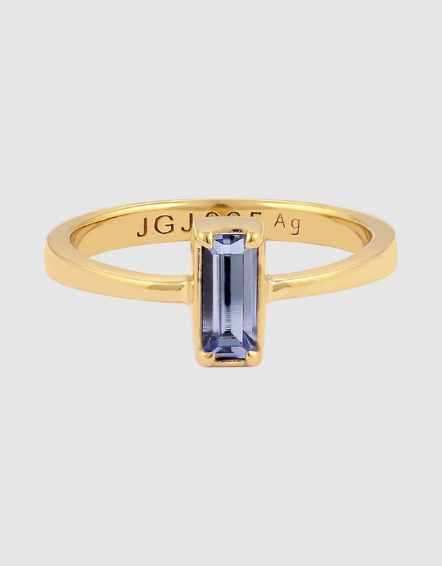 Elli Jewelry - Crystal Band Ring in Gold-Plated 925 Silver