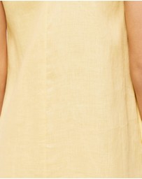 AERE - Maya Linen Relaxed Midi Dress