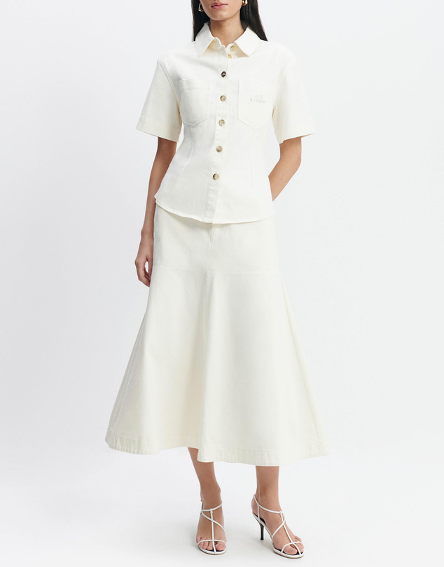 Aje Studio - Elsie Denim Belted Shirt
